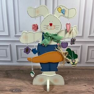 Rite Aid Easter Wood Table Top Decoration 13 In Multicolor Bunny Folk